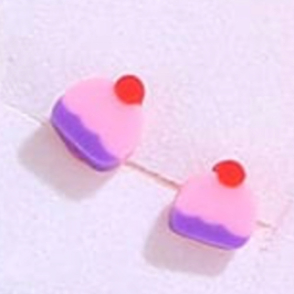🍒 4/$12 Cupcake Stud Earrings Brand New